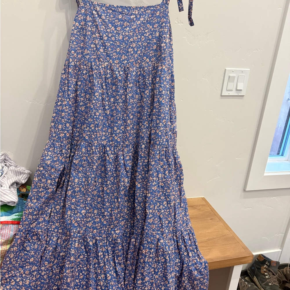 Madewell Blue Floral Maxi dress